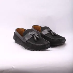 WD Simple Solid Slip On Loafers - Black