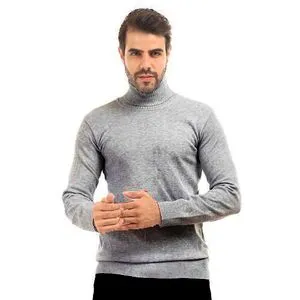 Caesar Mens Wool Pullover With High Neck