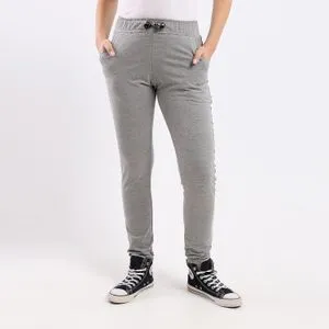 Caesar Women Pant With Tape -dark Grey