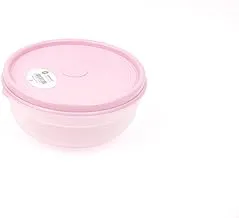 HeroPlast pink round fridge container (Medium)