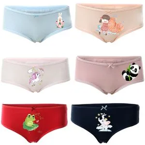 Mesery Bundle Of Six Ultra Soft Hipster Panties - For Girls