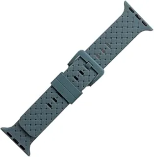 Generic Silicon waterproof watch replacement strap lines design compatible for watch 42mm, 44mm or 45mm - mint green