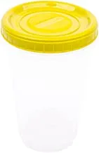 Generic Plastic round large jar with cover for kitchen 1l - clear green