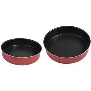 Tefal Tefal Minute Round Oven Tray Set, 2 Pieces, Size (26-30) cm, Red - 220061050