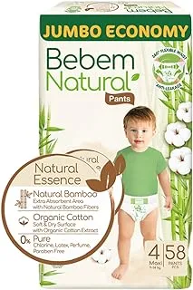 Bebem Natural - Pants Diapers - Jumbo Pack - Maxi Size 4 - 58 Pieces