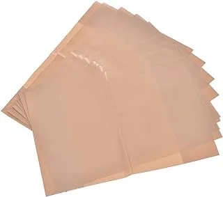 Golden set of 10 pieces of plastic notebook cover for school with high quality material - brown