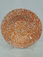 Pure 136065 melamine granite medium round deep plate for home and restaurant - orange