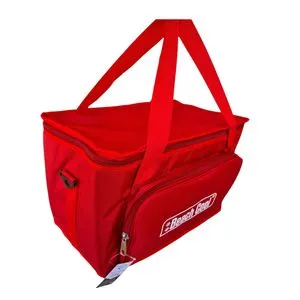 Hot And Cold Lunch Bag - Padded - Adjustable Strap -Red - 25 Liter