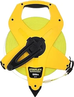 Stanley 2-34-777 measures 100m x 13mm power winder fiberglass tape - multicolored