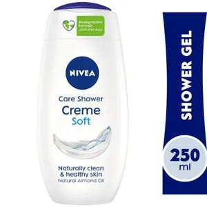 NIVEA Creme Soft Shower Gel, Almond Oil, Mild Scent, 250ml