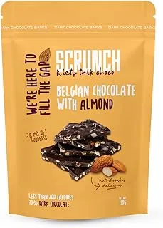 Scrunch - belgian dark chocolate barks with almond 150g