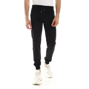 Caesar Detailed Casual Sweatpants With Zipper Pockets And Silver Tape