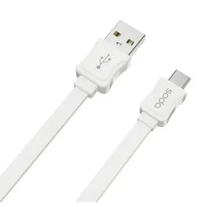 Soda Cable Micro USB 2M -Fast Charge 5V / 2A .white