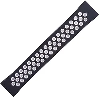 Generic Silicon Waterproof Breathable Watch Replacement Strap Compatible For Watch 20MM - Black White