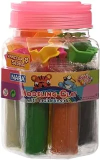 Kiddy Clay Kit Modeling Clay With Molds Inside Vanilla Scented Px.550 - Multi Color