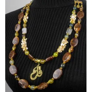 Two Layer Fashionable Necklace - Multicolour