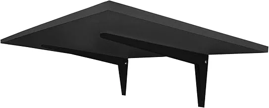 Home gallery wall mounted folding drop leaf desk black 60 x 40 cm H00855