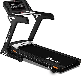 Powermax fitness ta-c5 (6.0hp peak) premium commercial ac motorized treadmill with free installation assistance, led display, automatic incline for home/gym workout