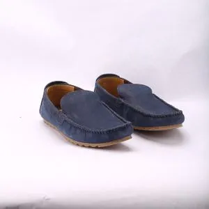 WD Simple Solid Slip On Loafers - Blue