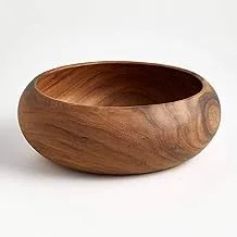 بولة خشب بومبيه سرسوع كبير/HayahWood Dark Wooden Pompie Bowl Large