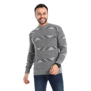 Caesar Dark Grey Slip On Knitted Winter Pullover