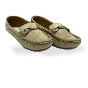 Roadwalker Flats Shoes Suede Loafers Slip On For Woman BEIGE 40