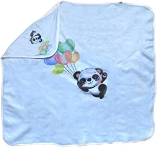 Baby Shoora Botanical Fibers Blanket Printed Bear For Boys-Baby Blue