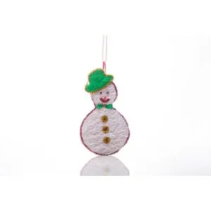 Ebda3 Men Masr Snowman Christmas Ornament - White