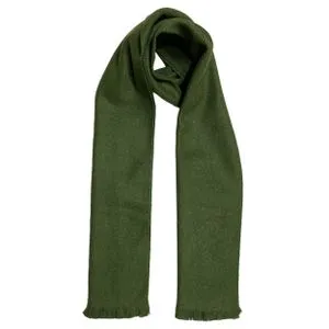 Scarf Collections Solid Wool Winter Scarf/Shawl/Wrap/Keffiyeh/Headscarf/Blanket For Men & Women - Small Size 30x150cm - Dark Olive Green