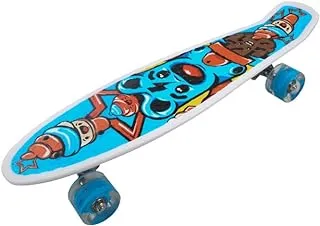 Gears skateboard 55cm complete skateboard for beginners kids and adult - multicolor h1924