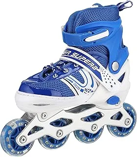 Generic Power superb roller skate with colorful flashing wheels for kids 38 - multi color