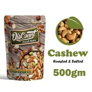 Discount Nuts Roasted & Salted Cashew  - 500gm