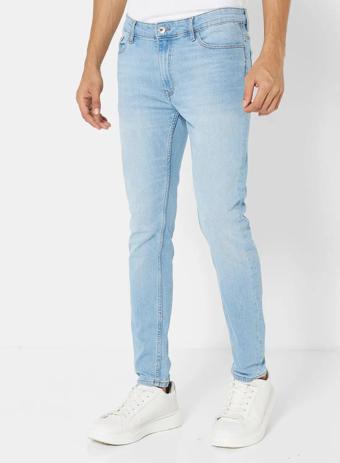 MANGO Light Wash Jude Skinny Jeans