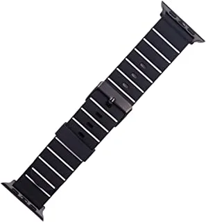 Generic Silicone waterproof watch replacement strap lines design compatible for watch 38mm, 40mm or 41mm - black white