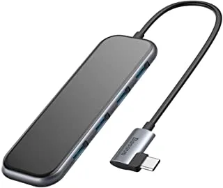 Baseus متعدد الوظائف HUB (Type-C إلى 4xUSB3.0 + PD) رمادي غامق