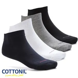 Cottonil Bundle Of Four Ribbed Trim Ankle Socks
