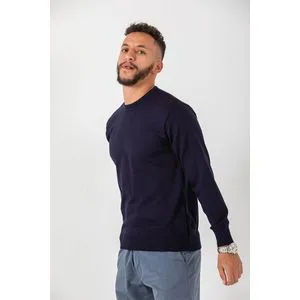 Dress Code Round Neck Pullover In Dark Blue