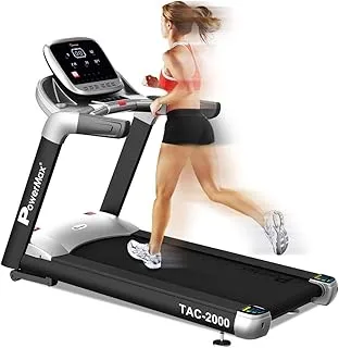 Powermax tac-2000 motorized treadmill for fitness exercises, 6 hp