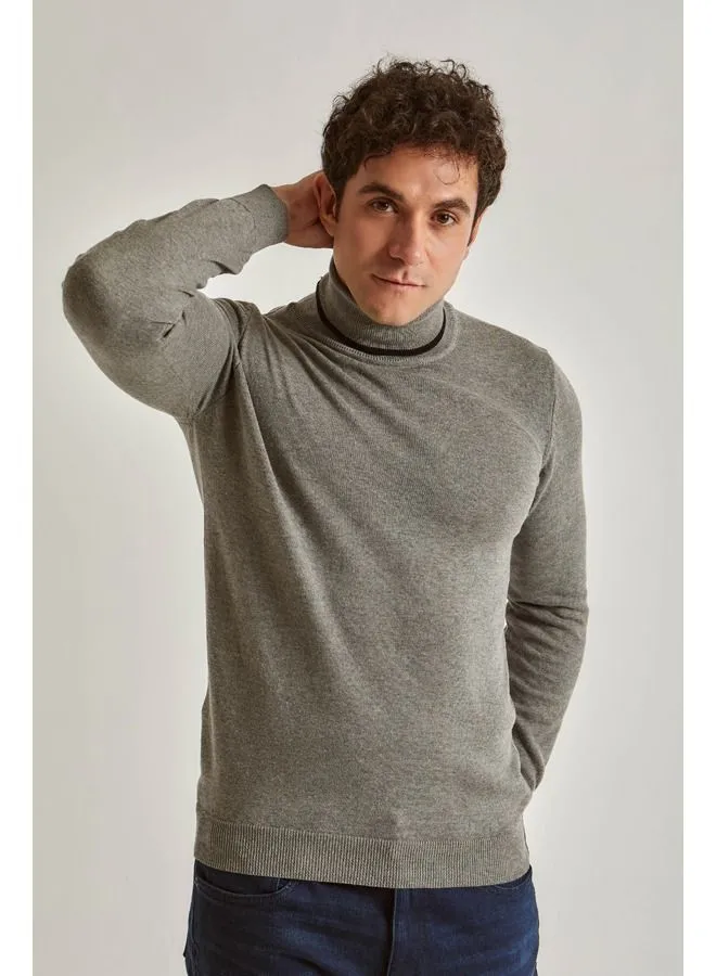 Dalydress Dare Dare - Turtle Neck Pullover - Grey Melange