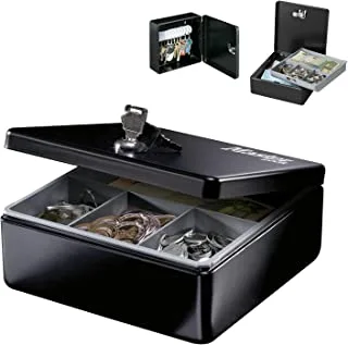 Master Lock Money Box or Key Cabinet [Secure Cash or Keys] [Money Tray] [10 Key Hooks] KDS1EURHRO