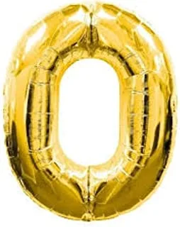 Generic 32 Inch Large Helium Party Balloon Number 0, Gold