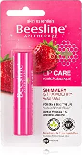 Beesline lip care shimmery strawberry - 4 gm