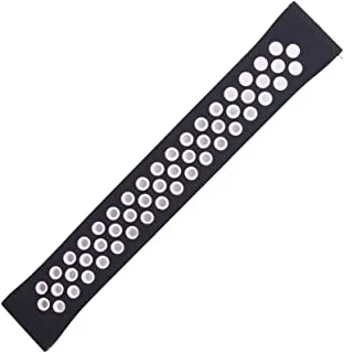 Generic Silicon waterproof breathable watch replacement strap compatible for watch 22mm - black white