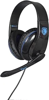 Sades t-power sa-701 gaming headphones with mic (black/blue) (electronic games)-medium, Wired Headset