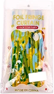 Generic Foil fringe curtain with print design for birthday wedding and many diferent parties - multi color