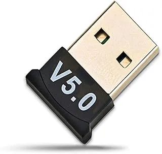 محول بلوتوث 5.0 USB دونجل، جهاز استقبال إرسال بلوتوث لاسلكي لأجهزة الكمبيوتر المحمول يدعم Windows 10/8/7/XP، Vista، مكبر صوت بلوتوث، سماعة الرأس، لوحة المفاتيح، الماوس والمزيد، التوصيل والتشغيل