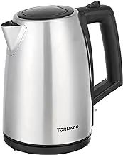 TORNADO Stainless Steel Kettle, 1.7 Liter, 1850-2200 Watt, Stainless TKS-2217E