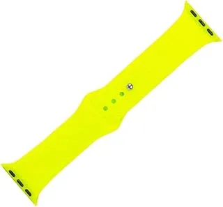 Generic Silicon waterproof watch replacement strap compatible for watch 38mm, 40mm or 41mm - yellow