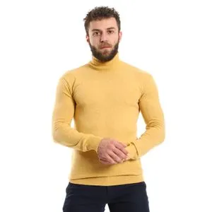 Caesar Mens Wool Pullover With High Neck