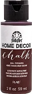 FolkArt Home Décor Chalk Furniture & Craft Paint in Assorted Colors, 2 oz, Tuscan Red